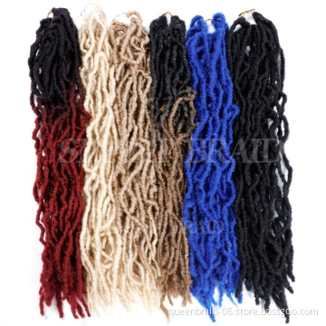 Faux Locs Crochet Hair 18 Inch Natural Nu Locs Crochet Braid Goddess Locs 100% Premium Fiber Synthetic Hair Hair Extension